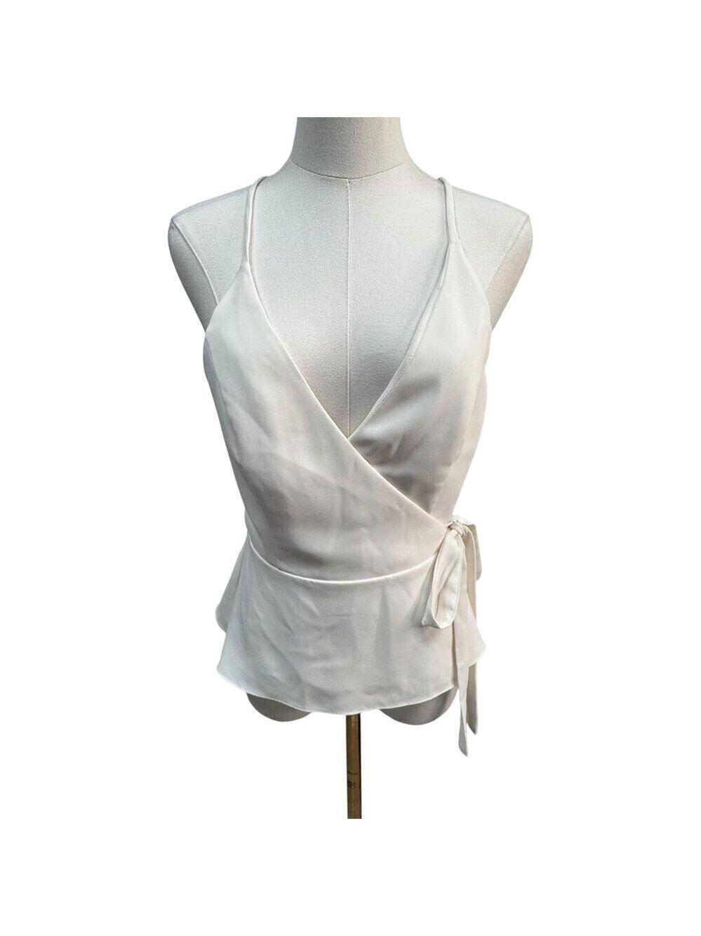 EUC Amanda Uprichard White Wrap Top Women’s Size Small